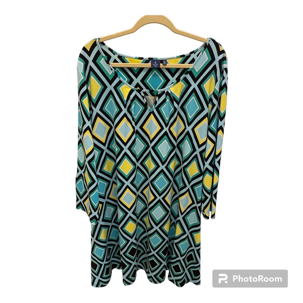 Kaari Blue midi dress. Size 3x. Excellent condition.